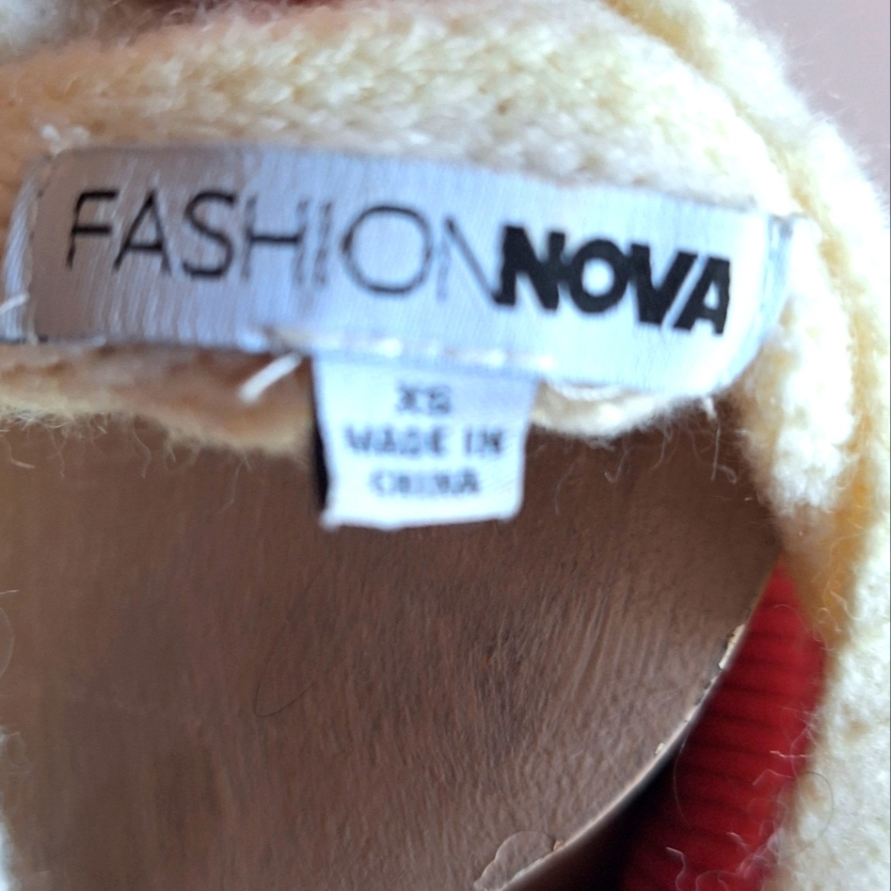 Fashion Nova Cream Knitted Cardigan Sweater - Picture 7 of 16